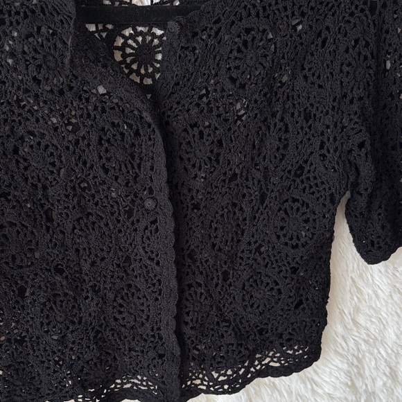 Dressbarn Black Crochet cardigan - Picture 5 of 8